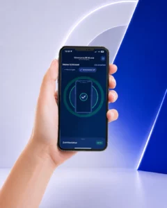 Cylindre connecté SimonsVoss installé sans perçage ni câblage sur une porte à profil européen
